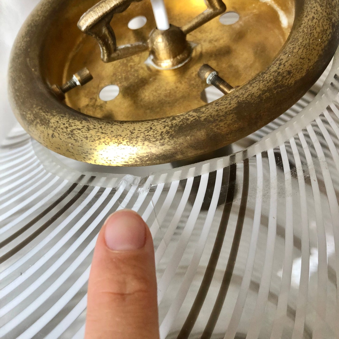 Vintage Murano ceiling lamp filigrana technique D38