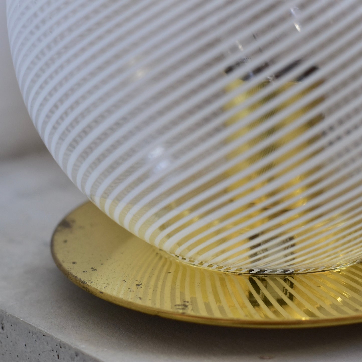 Vintage Murano sphere table lamp H26