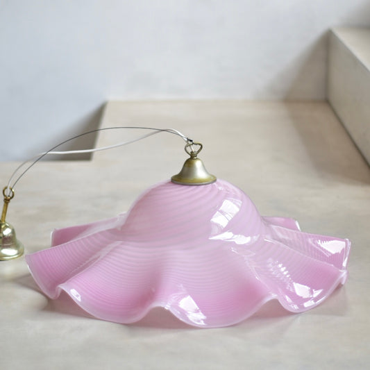 Pink vintage Murano ceiling lamp W60 H20