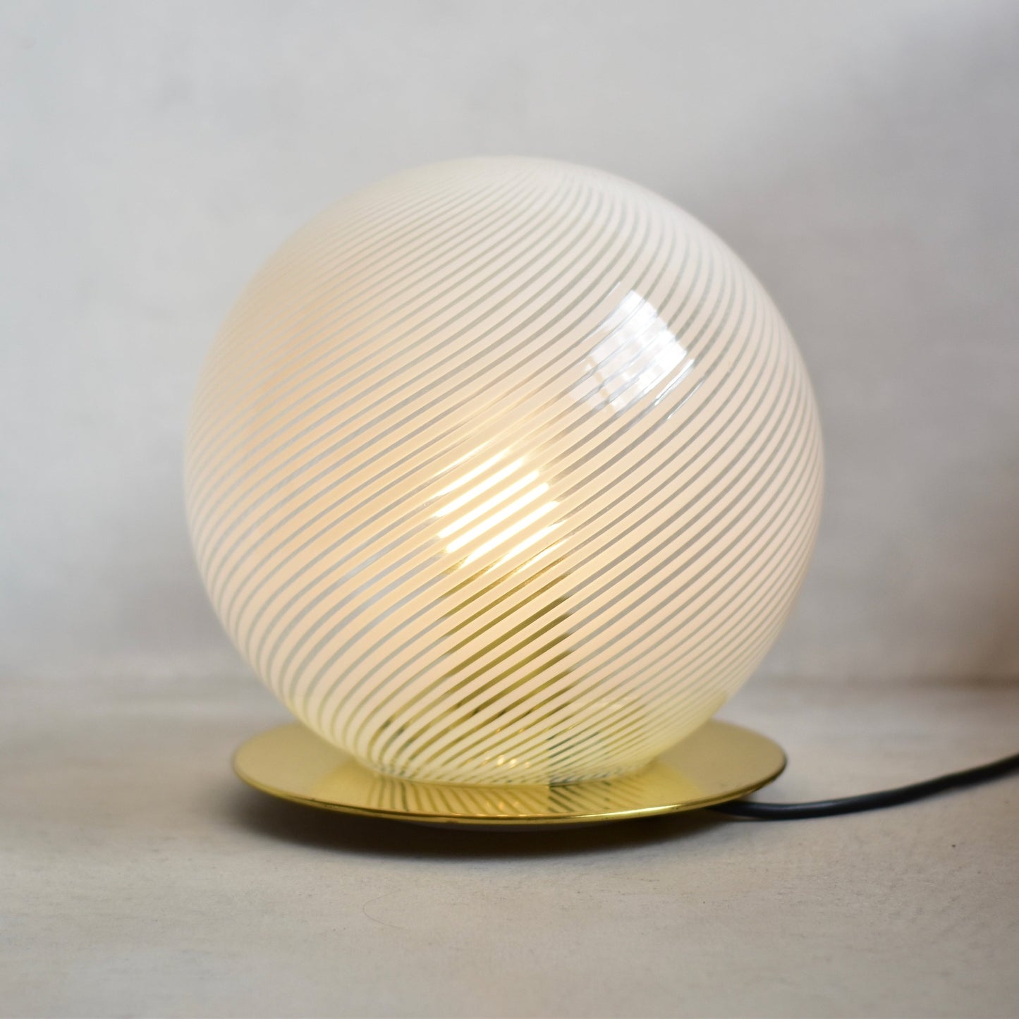 Vintage Murano sphere table lamp H26