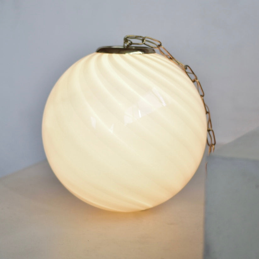 Light yellow vintage Murano ceiling lamp D35