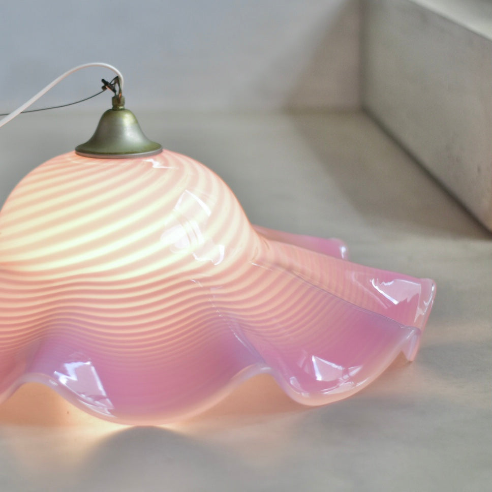 Pink vintage Murano ceiling lamp W60 H20