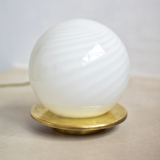 Vintage Murano sphere table lamp H22