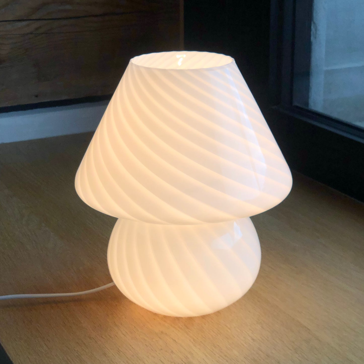 Vintage Murano mushroom lamp H28